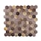 Apollo Tile Sample, 1.25" Gold & Beige Hexagon 20 11.25"X11.25" Peel & Stick Tile TCPLST9907 Sample - alternate 3